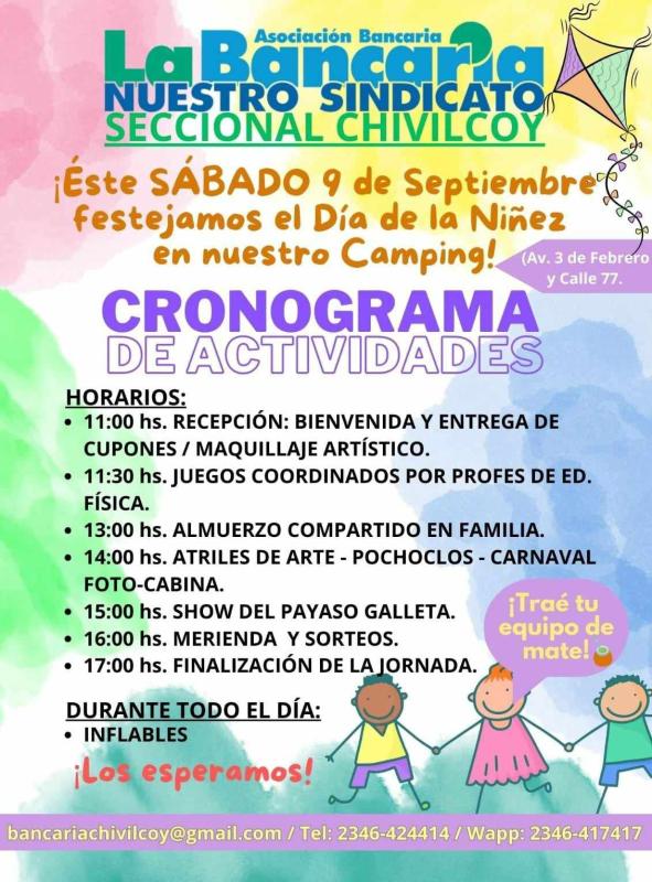Los Bancarios van a celebrar el Día de la Niñez