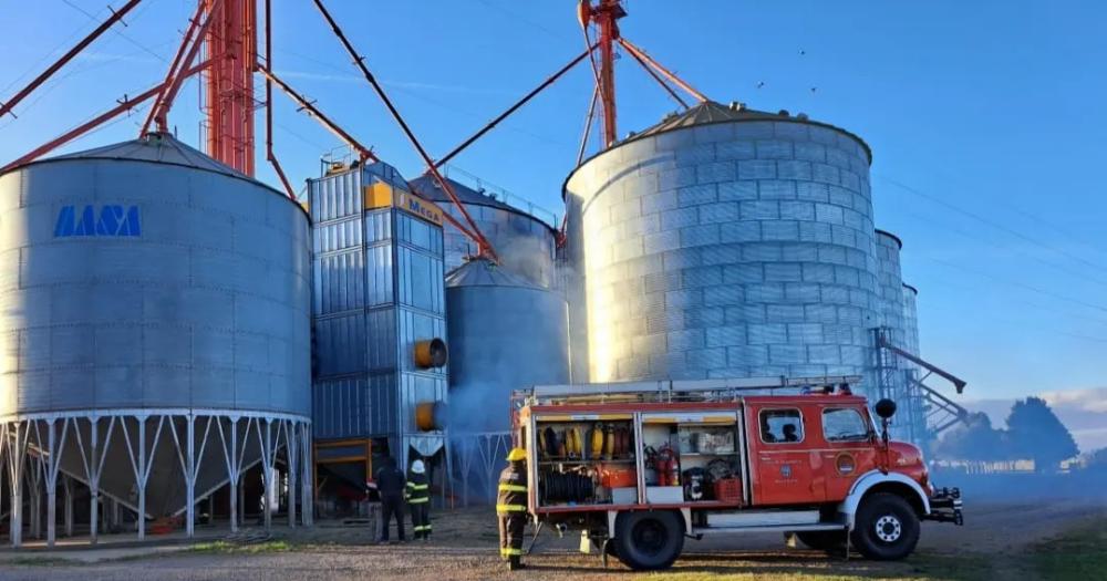 Incendio en una secadora de cereales