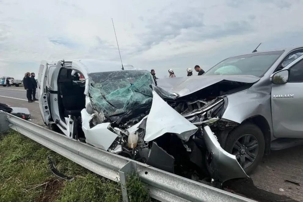 Nueve heridos tras un fuerte choque cerca del puente del Río Salado
