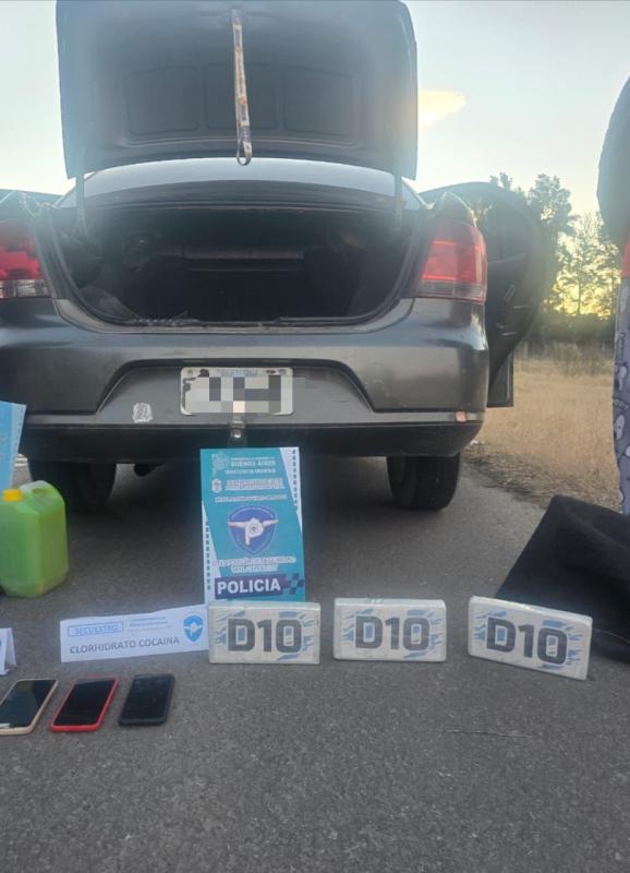 Mas de tres kilos de cocaína se pudo secuestrar en un operativo