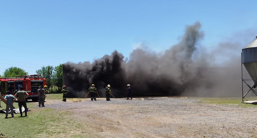 Incendio en un galpón