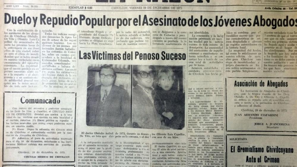 Hace 50 años, dos trágicos sucesos conmocionaban a Chivilcoy