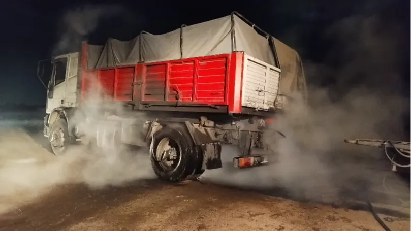 Incendio de camión