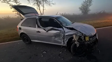 Colisión entre un camión y un automóvil