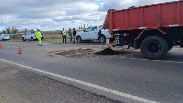 Repararon el sector dañado de la Ruta 5, pero piden circular con precaución