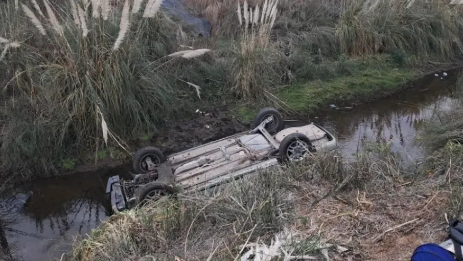 DRAMÁTICO VUELCO EN RUTA 46: UNA BEBÉ FUE TRASLADADA DE URGENCIA TRAS UN VIOLENTO DESPISTE