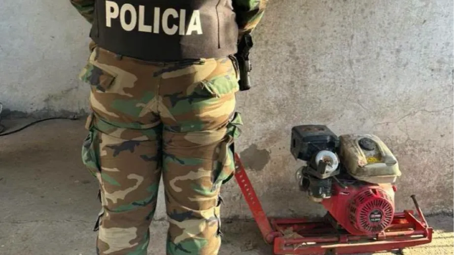 Tras allanamiento en domicilio de Rawson recuperan un motor robado a contratista rural